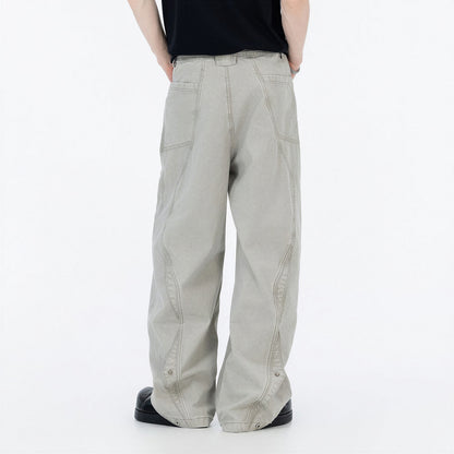 Men's Spring Deconstructed Arc Wide-Leg Pants