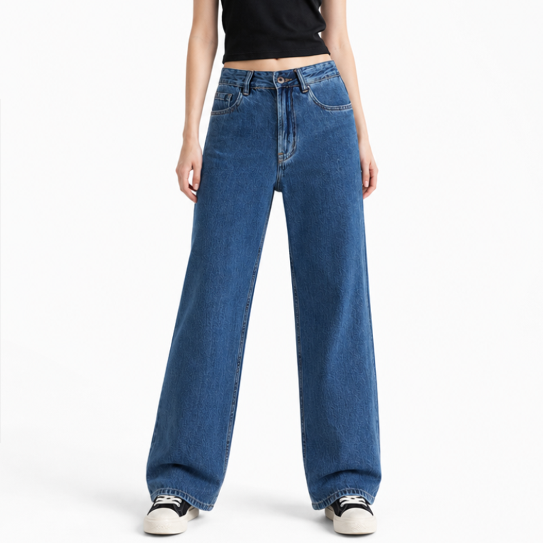Women's High Waist Soft Straight Leg Jeans
