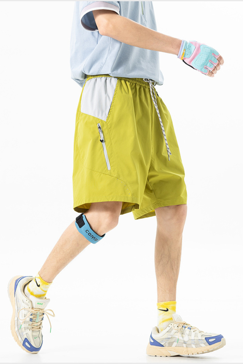 Unisex Outdoor Water-Resistant Colorblock 5" Beach Shorts
