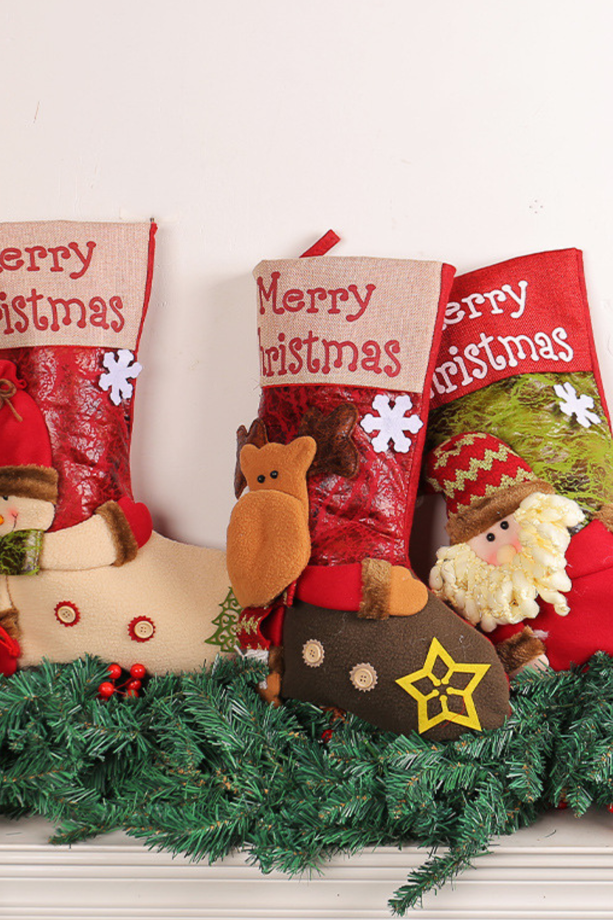 Christmas 3D Santa Ornament Socks Large Thick Decor