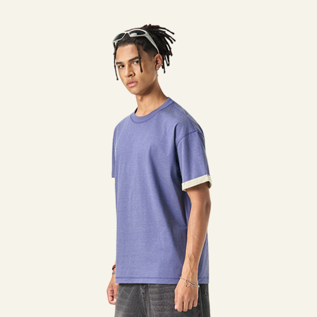 Men's Color-blocked Base Layer Short-sleeved T-shirt