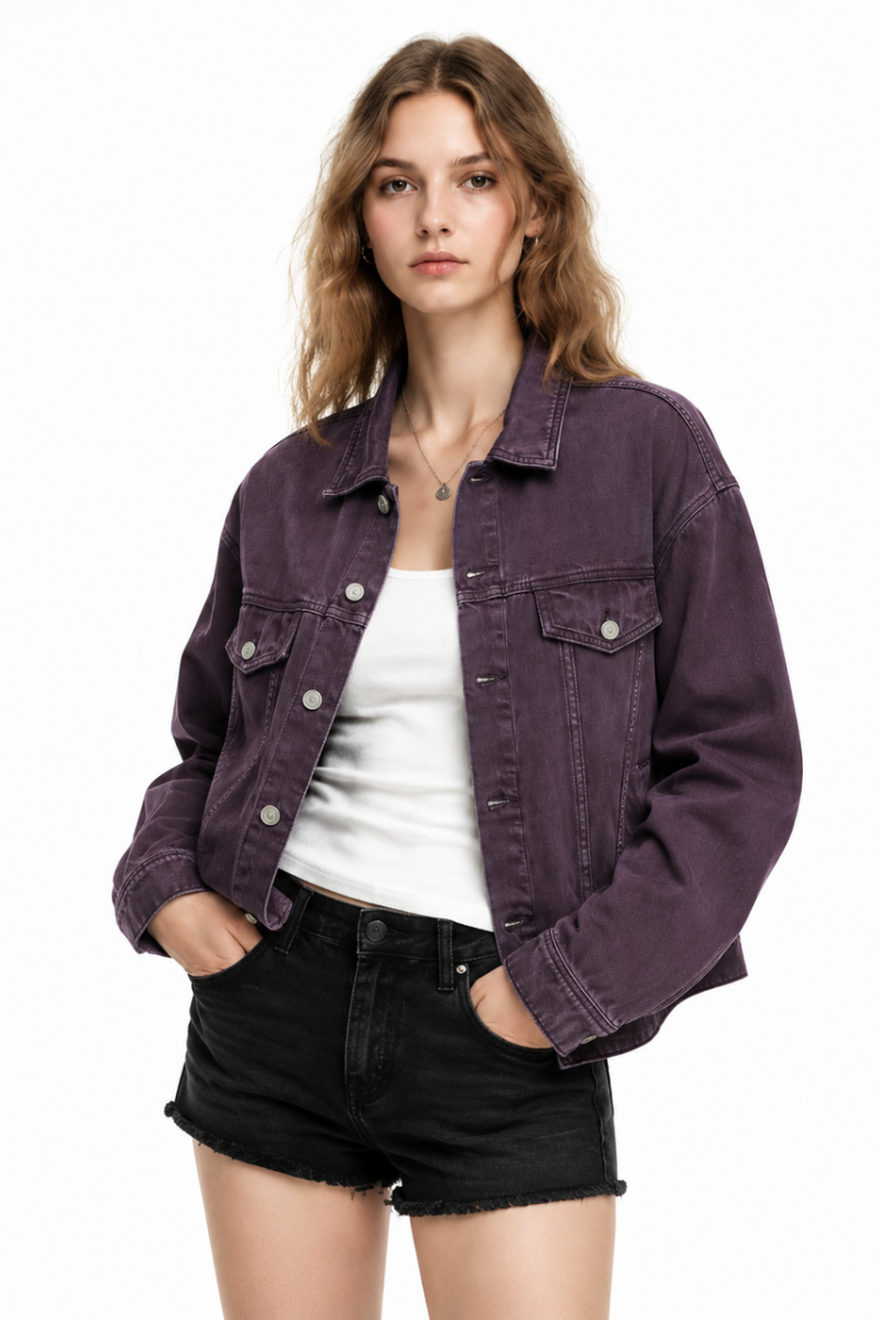 Women's & Unisex Oversized Washed Denim Jacket