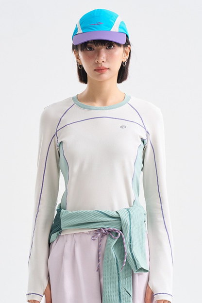 Women's Tight Stretch Slim Quick Dry Long Sleeve Crop Top