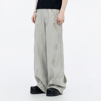 Men's Spring Deconstructed Arc Wide-Leg Pants