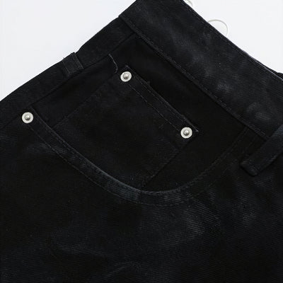 Men's Spring Splash Ink Washed Baggy Wide Leg Denim Jeans
