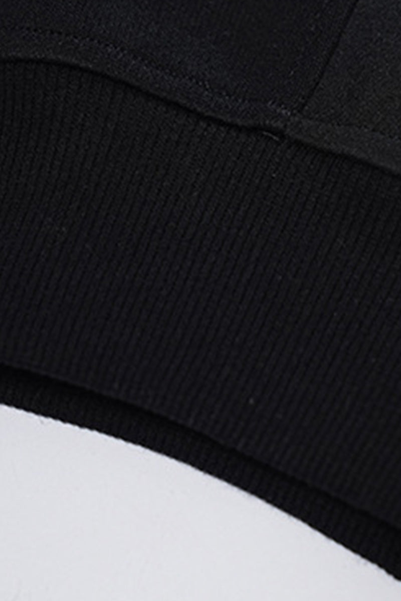 Men's Fall Winter Snap-Button Colorblock Collar Sweatshirt