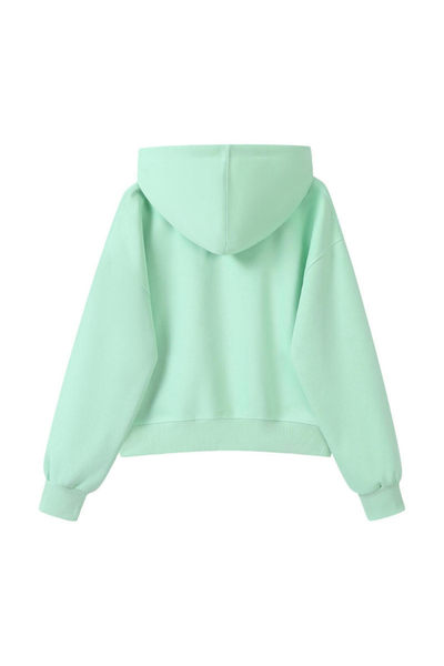 Women Fall 350gsm Cropped Drop Shoulder Pullover Hoodie