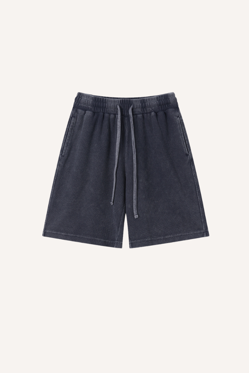 Men's Vintage Washed 5" Waffle Breathable Shorts - Old Money