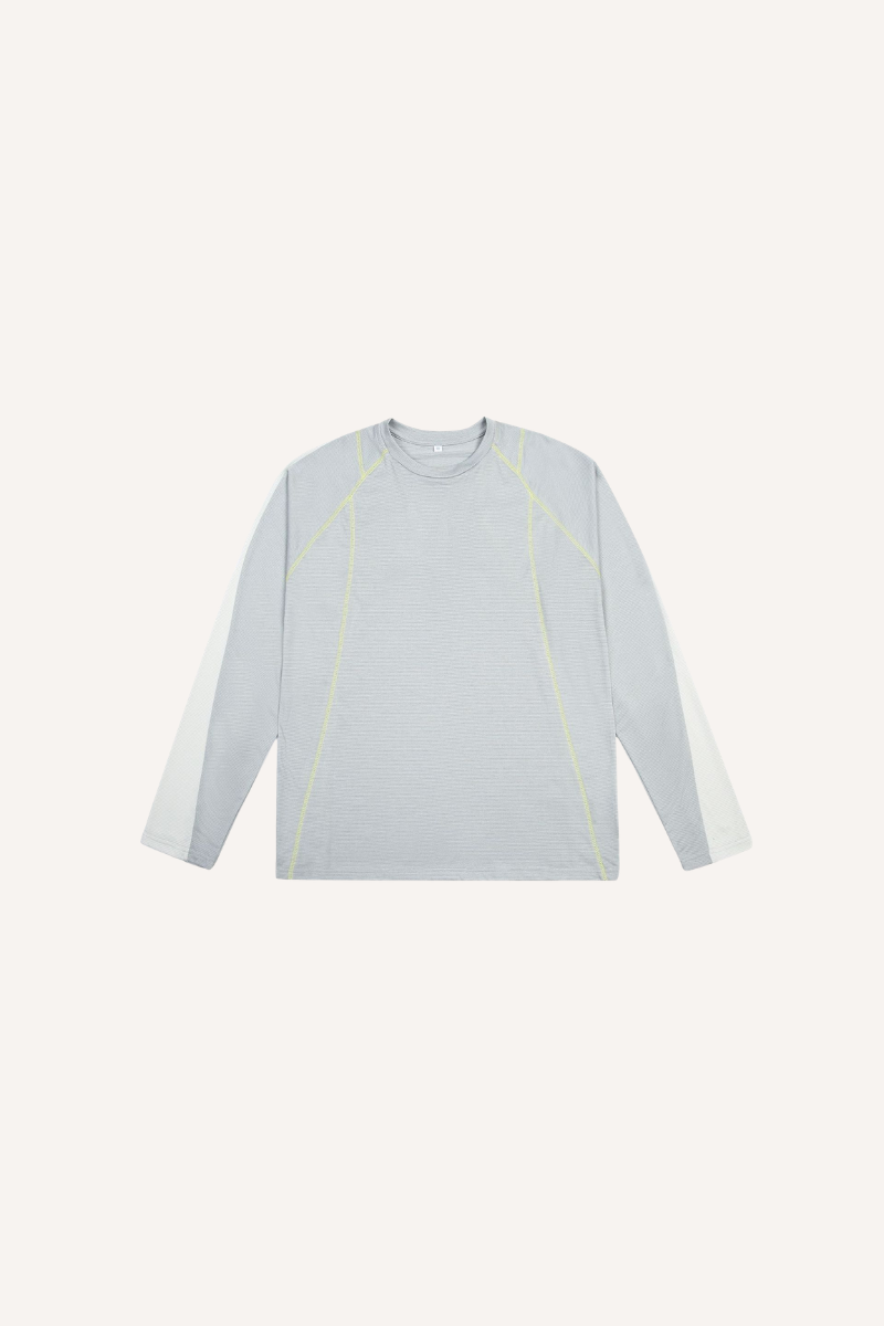 Men’s LYCRA Wicking Cooling Raglan Colorblock LS Tee