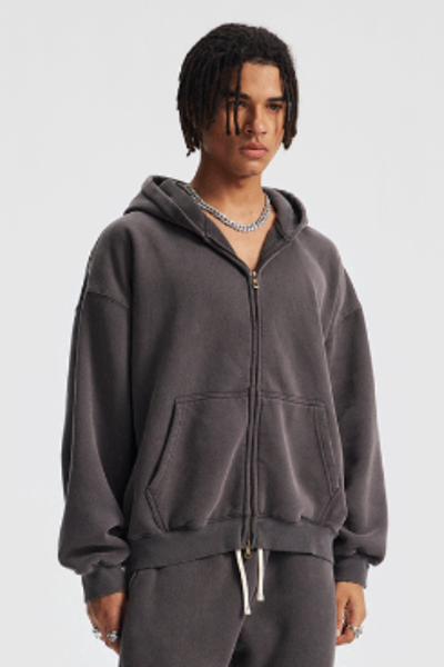 Unisex  370g spray washed zipper coat- couple's style