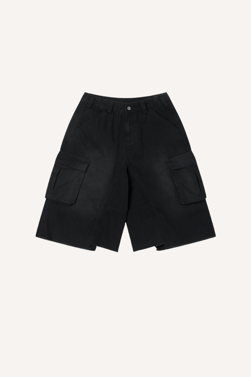 Men's Summer Street Multi-Pocket Distressed Cargo 7/8 Shorts
