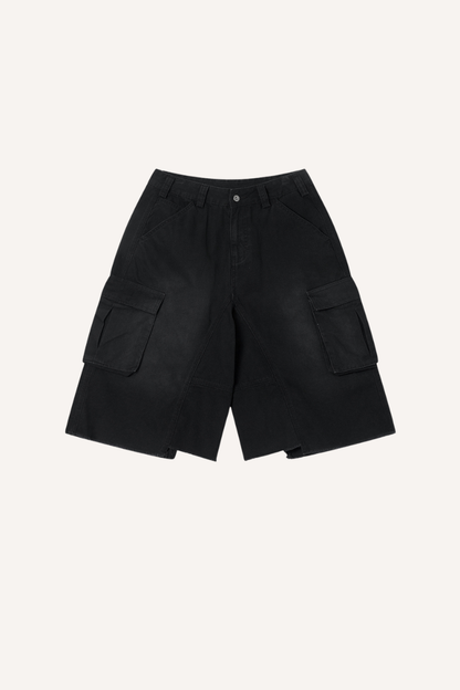 Men's Summer Street Multi-Pocket Distressed Cargo 7/8 Shorts