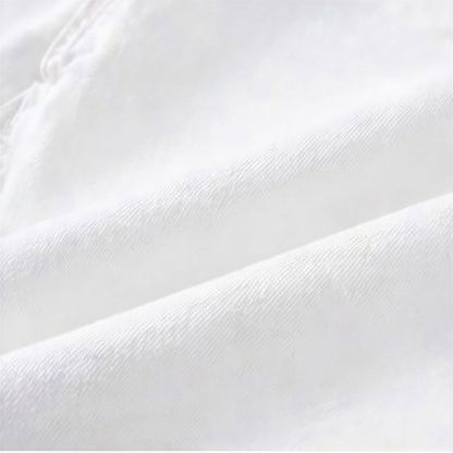 Men's Spring White Cross Patch Wide-Leg Denim Jeans