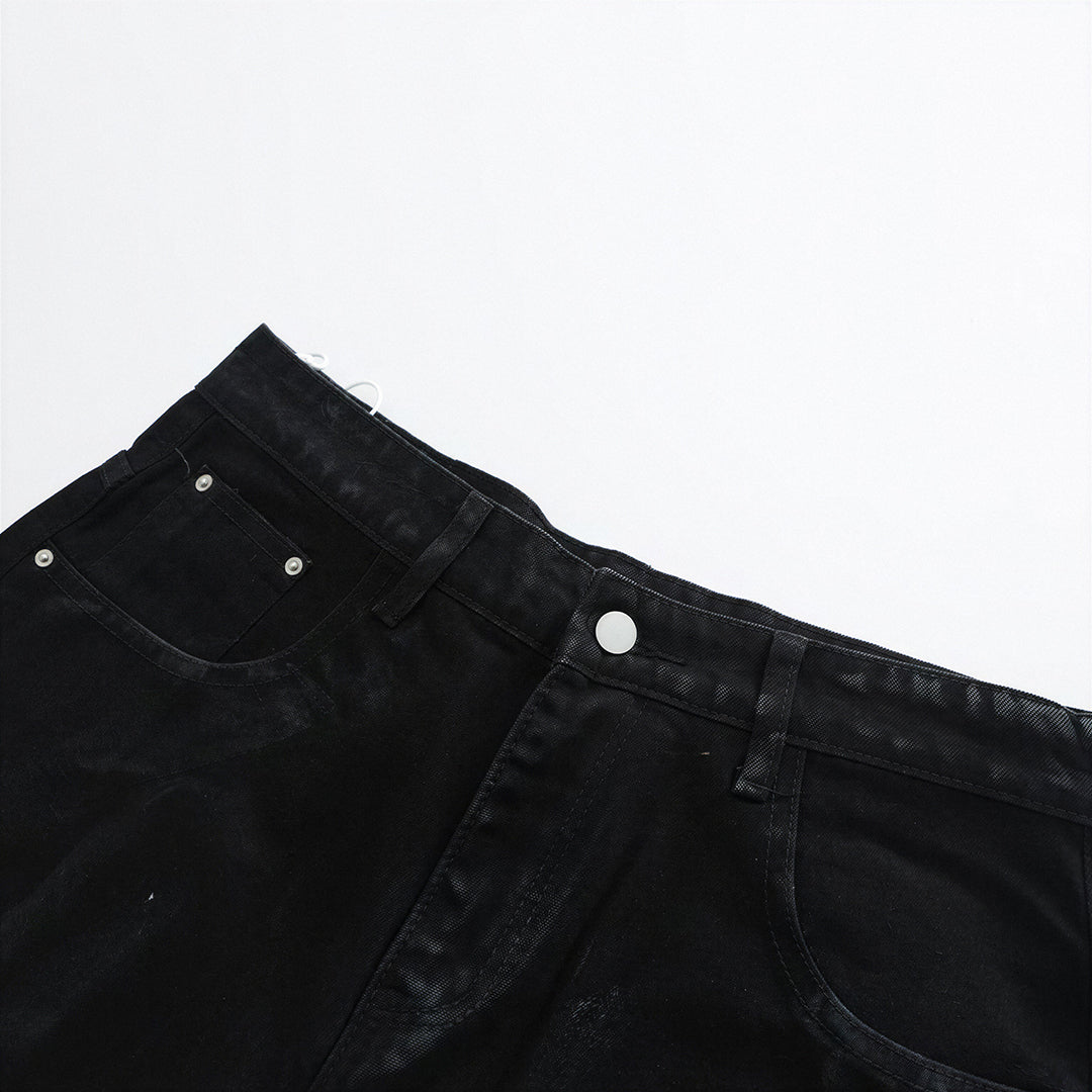 Men's Spring Splash Ink Washed Baggy Wide Leg Denim Jeans