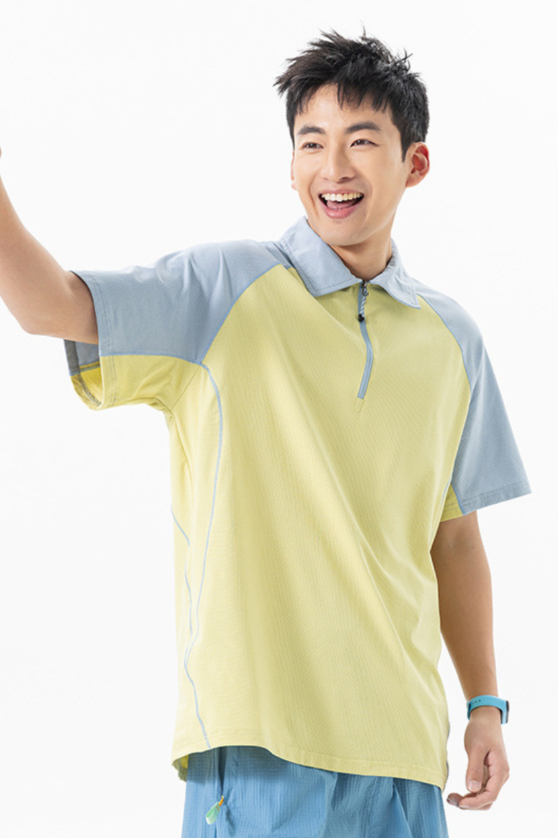 Men's Summer Outdoor Colorblock Quick Dry Cooling Tee