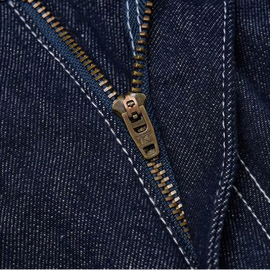Men's Spring Indigo Raw Deconstructed Wide-Leg Denim Jeans