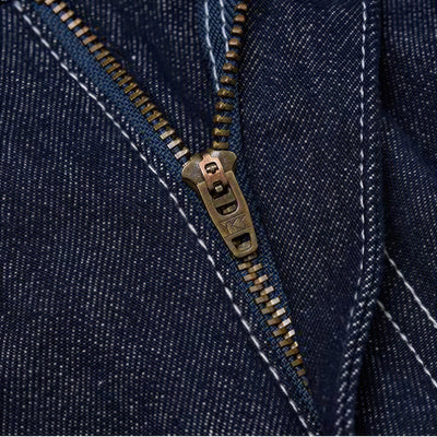 Men's Spring Indigo Raw Deconstructed Wide-Leg Denim Jeans