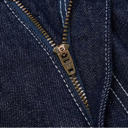 Men's Spring Indigo Raw Deconstructed Wide-Leg Denim Jeans