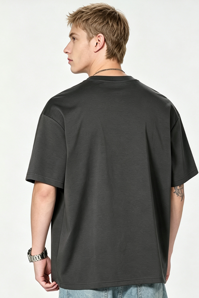 Men's Summer Raglan Mesh-Panel Oversized Athletic T-Shirt