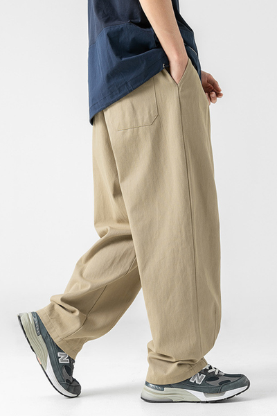 Men's Spring Japan Draped Double Pleated Fleece Pants