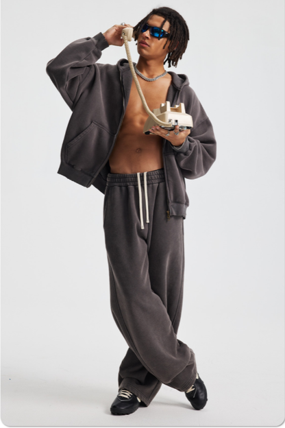 Men/Women's unisex coat and casual pants set - couple's style