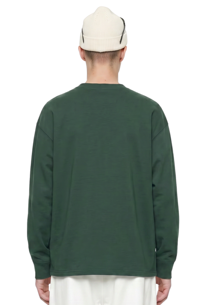 Men's 305g Heavy Cotton Loose Crewneck Long Sleeve Tee