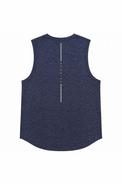 Men's Summer Heather Curved-Hem Breathable Workout Tank Top