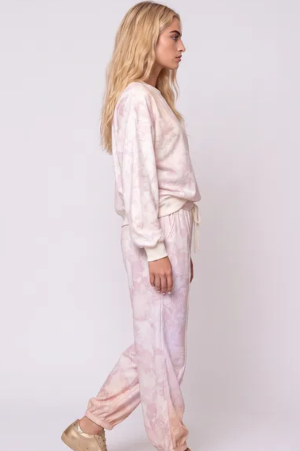 Women Fall Clothing Maple Leaf Print Sweatshirt Jogger Set