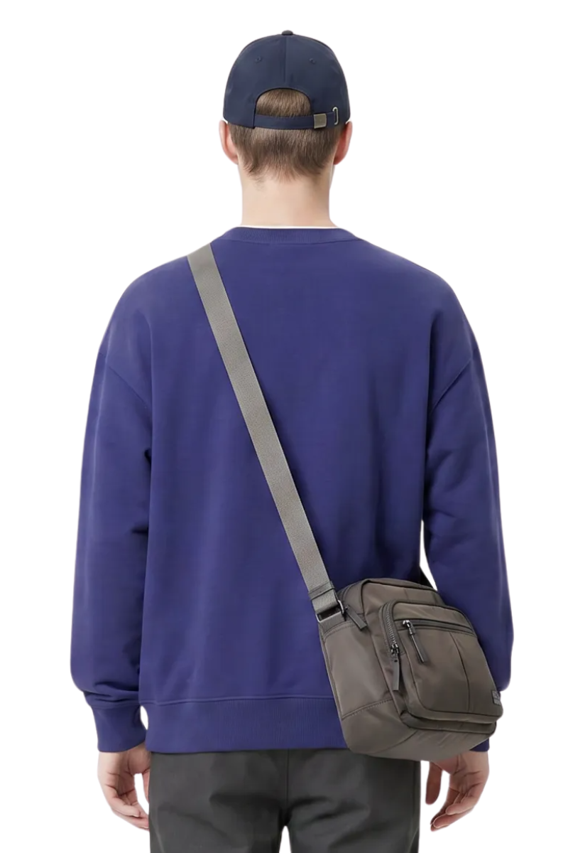 Men's Vintage Raw Hem Loose Drop Shoulder Long Sleeve Tee