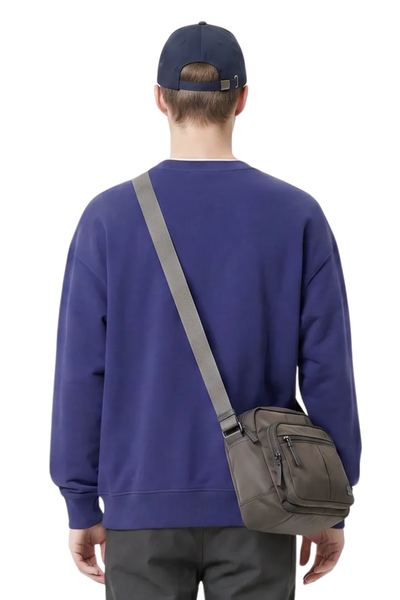 Men's Vintage Raw Hem Loose Drop Shoulder Long Sleeve Tee