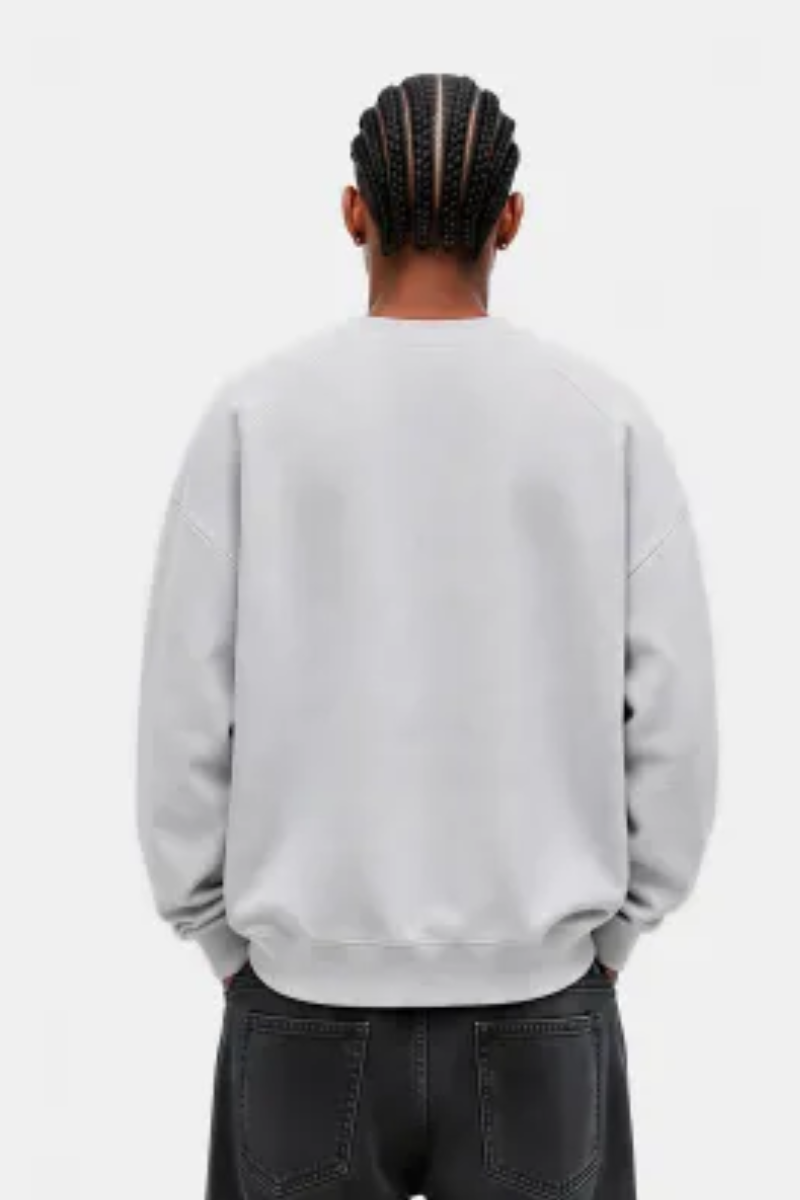 Men Fall Cotton Blend Raglan Cropped Pullover Sweatshirt