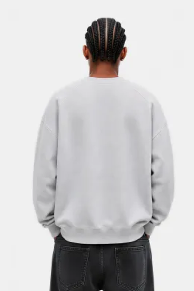 Men Fall Clothing Blend Raglan Cropped Pullover Sweatshirt