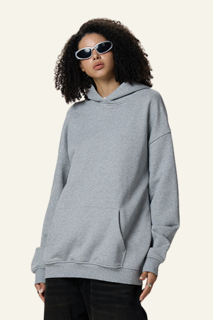 Women's  Cotton Streetwear Front Pocket Hooded