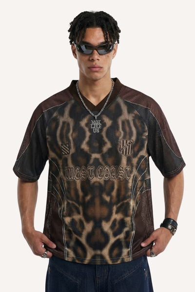 Men's Summer West Coast Leopard Mesh Tee