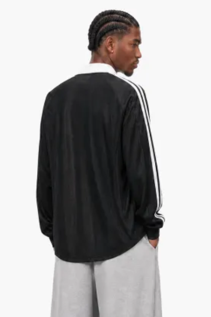 Men's Fall Retro Colorblock V-Neck Game-Day Polo Shirt