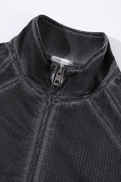 Men's Fall Winter Motorcycle Mesh Stand Collar Washed Jacket