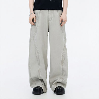 Men's Spring Deconstructed Arc Wide-Leg Pants
