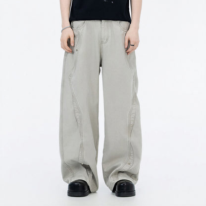 Men's Spring Deconstructed Arc Wide-Leg Pants