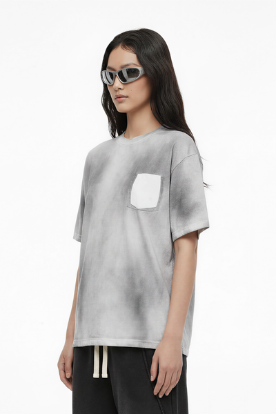 Women's Cotton Streetwear Washed Distressed T-shirt