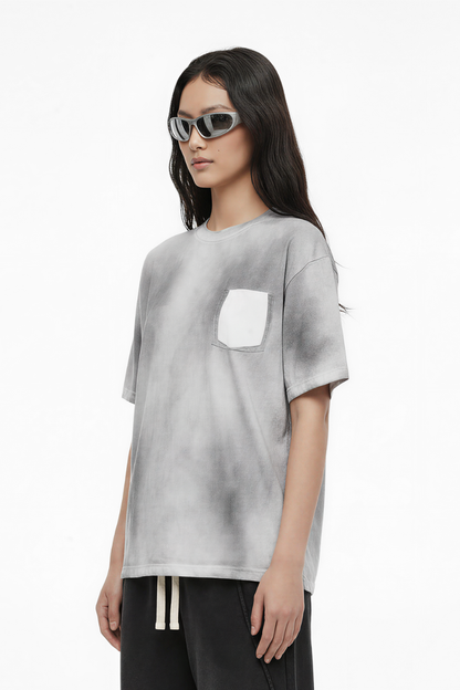 Women's Cotton Streetwear Washed Distressed T-shirt
