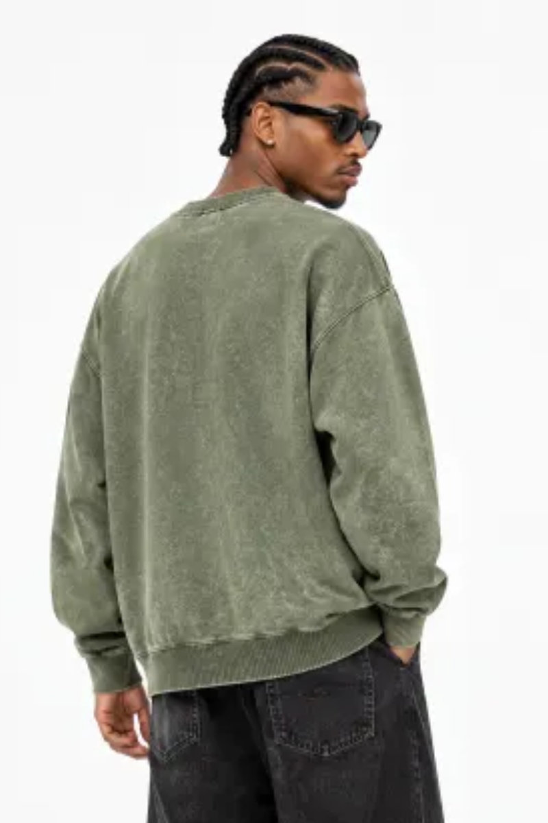 Men Fall Clothing Heavyweight Vintage Washed Sweatshirt