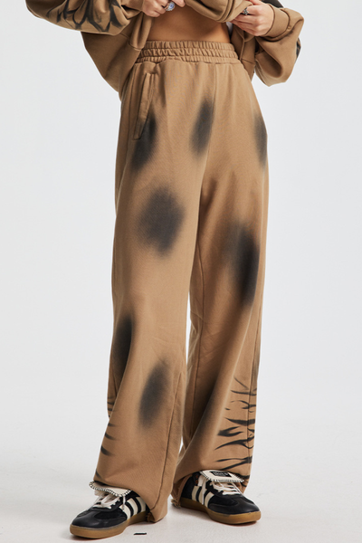 Men's Cotton Streetwear Washed  Gradient Sweatpants