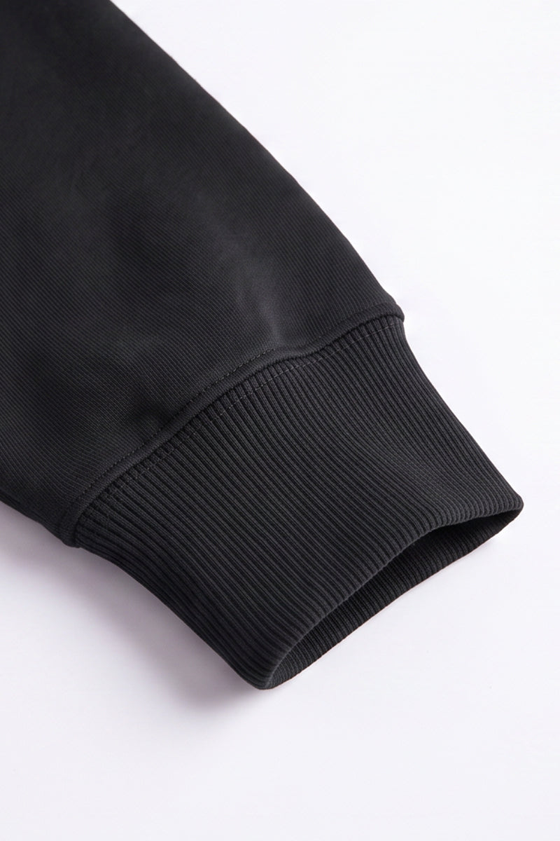 Unisex Fall Fleece Mock Neck Side Slit Sweatshirt