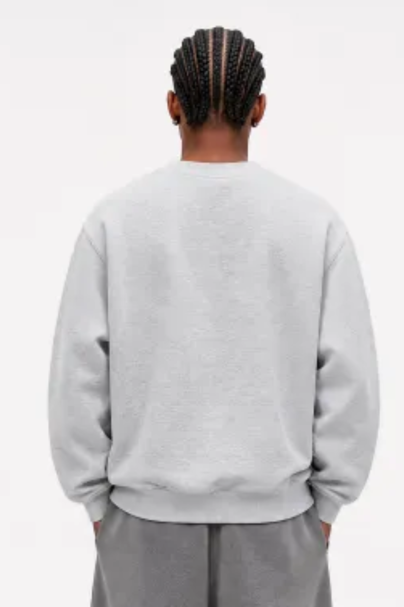 Men Winter Fleece Lined Crew Neck Oversized Sweatshirt