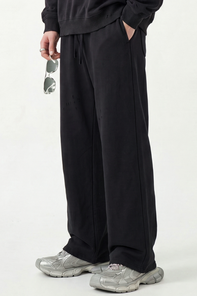 Men Fall Clothing Distressed Wide Leg Streetwear Sweatpants