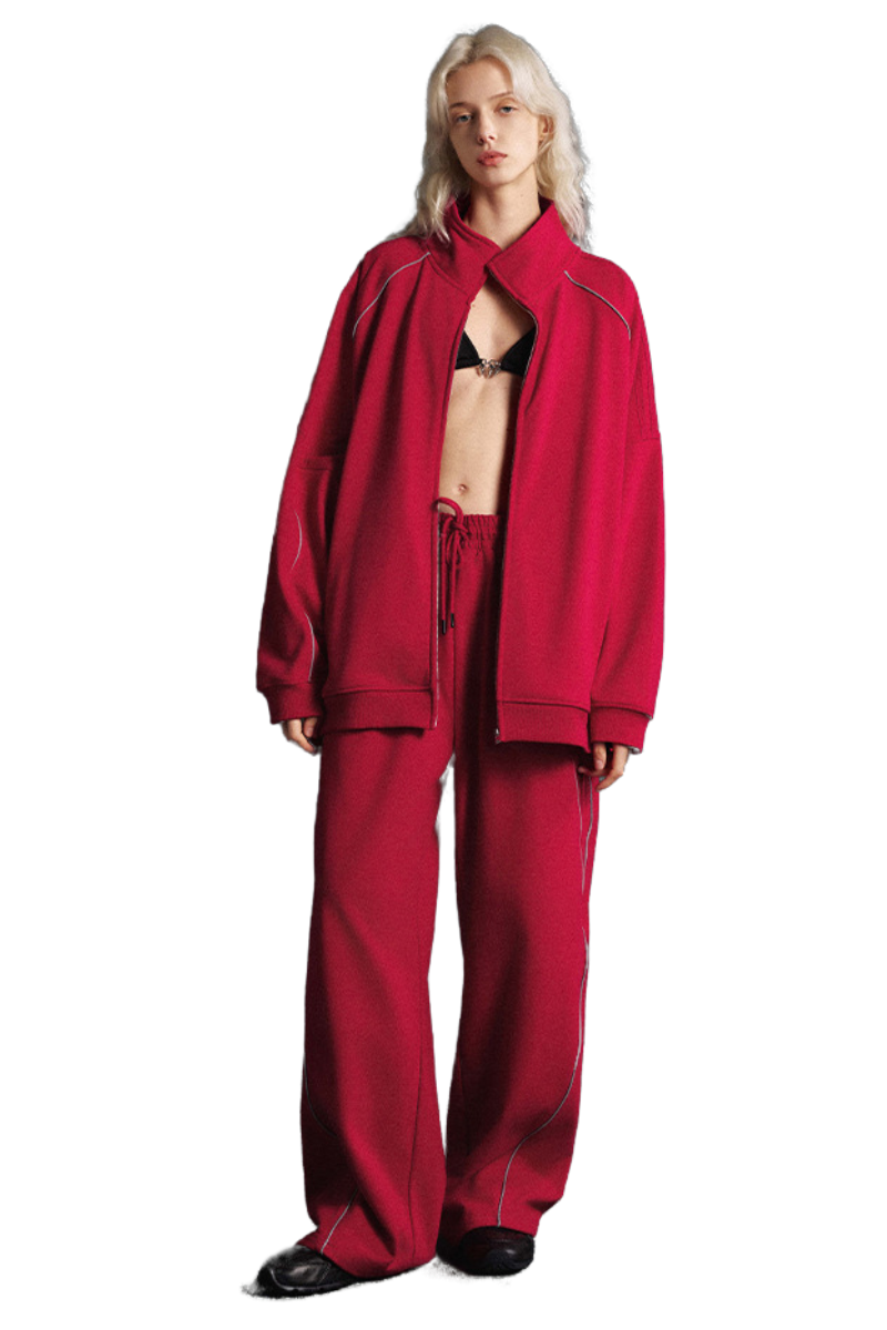 Women's Fall 365g Reflective Stripe Straight Sweatsuit