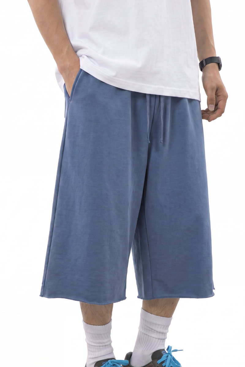 Men's Summer French-Terry Loose 7-Inch Streetwear Shorts