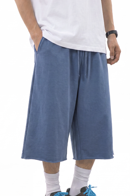 Men's Summer French-Terry Loose 7-Inch Streetwear Shorts