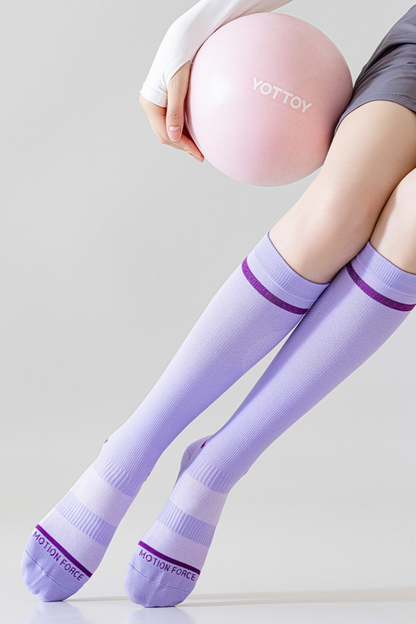 Women Fall Compression Non Slip Knee High Yoga Sports Socks