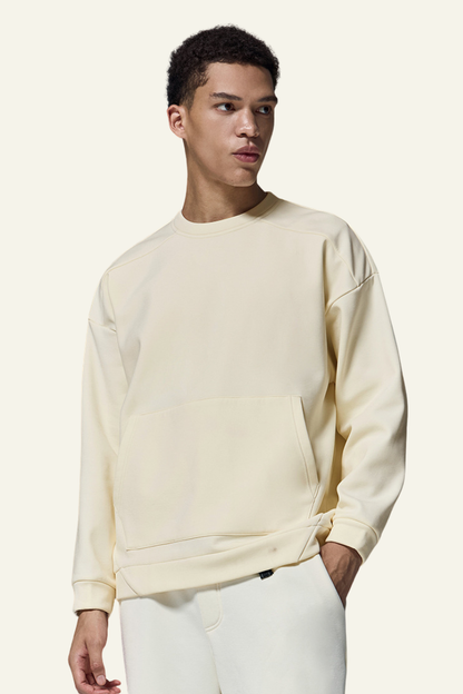 Men's Streetwear Solid Front Pocket Pullover